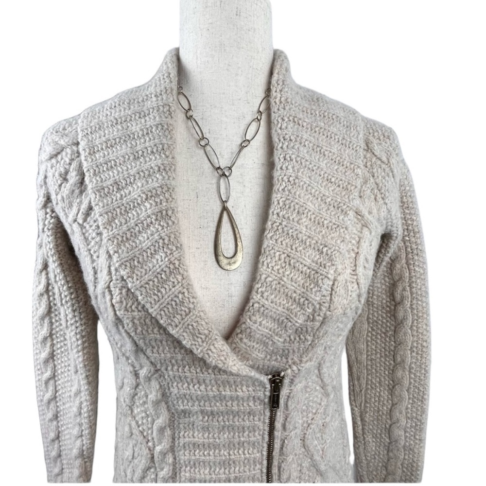 Eddie Bauer Wool Blend Asymmetrical Cardigan Sweater. Size S #153 - Picture 3 of 7